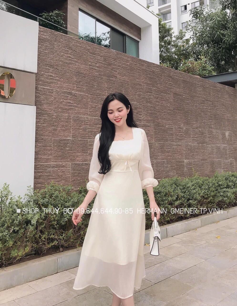 Váy đầm xòe liền thân dài tay thắt eo kẻ ca rô GLV019 kẻ Cuocsongvang   Shopee Việt Nam