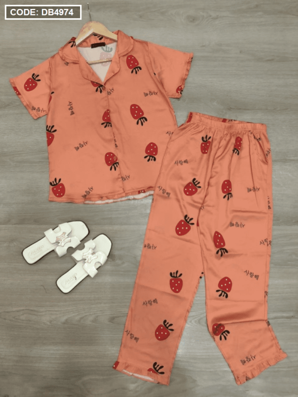 Set đồ bộ Pijama tay ngắn quần dài viền bèo