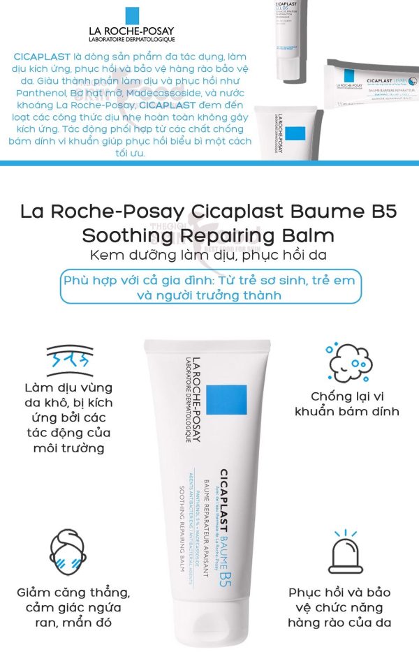 Kem dưỡng La Roche-Posay làm dịu hỗ trợ phục hồi da 40ml - 3337872412998