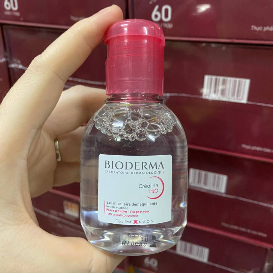 Nước tẩy trang Bioderma màu hồng 100ml chính hãng