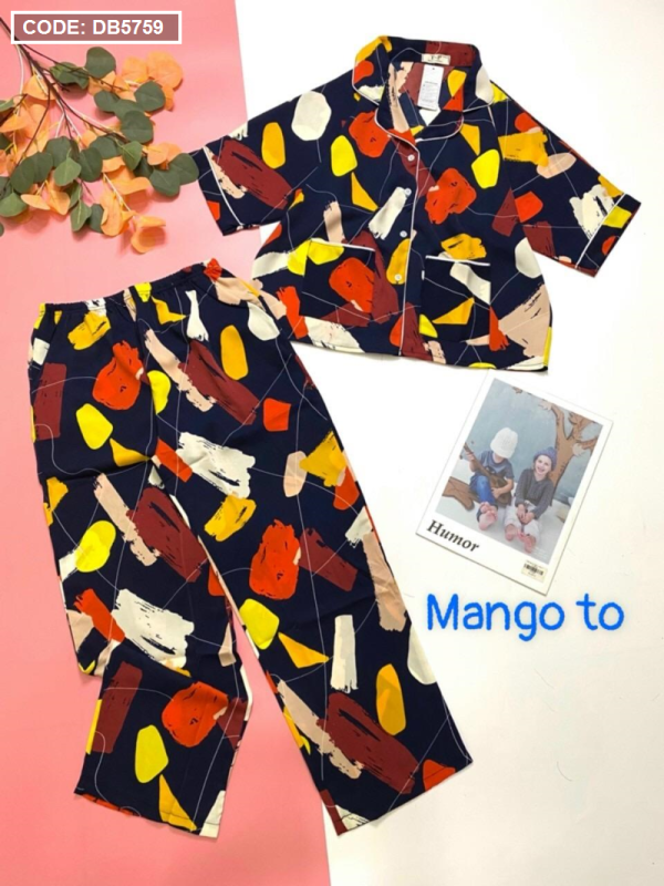 Đồ bộ nữ pijama tay dơi vải Mango - DB5759