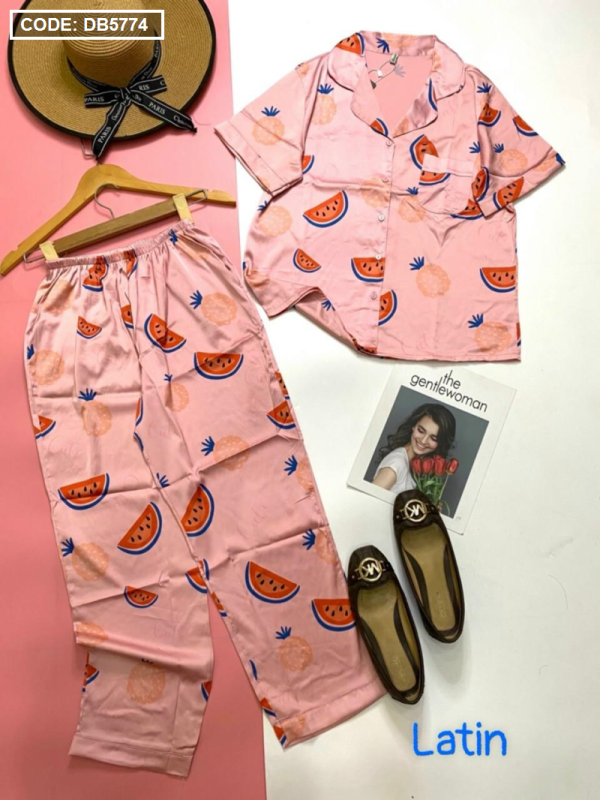 Shop chuyên sỉ đồ bộ nữ pijama tay ngăn quần dài vải latin xịn