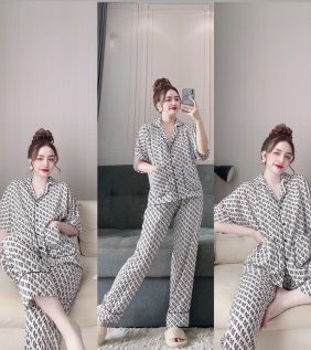 Đồ bộ nữ pijama tay dơi quần dài vải mango - DB5795