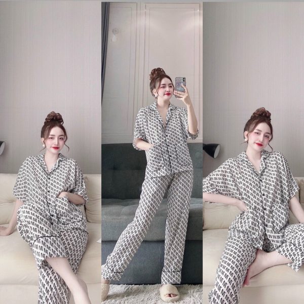 Đồ bộ nữ pijama tay dơi quần dài vải mango - DB5795
