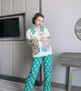 Đồ bộ nữ pijama nữ tay ngắn quần dài - DB028