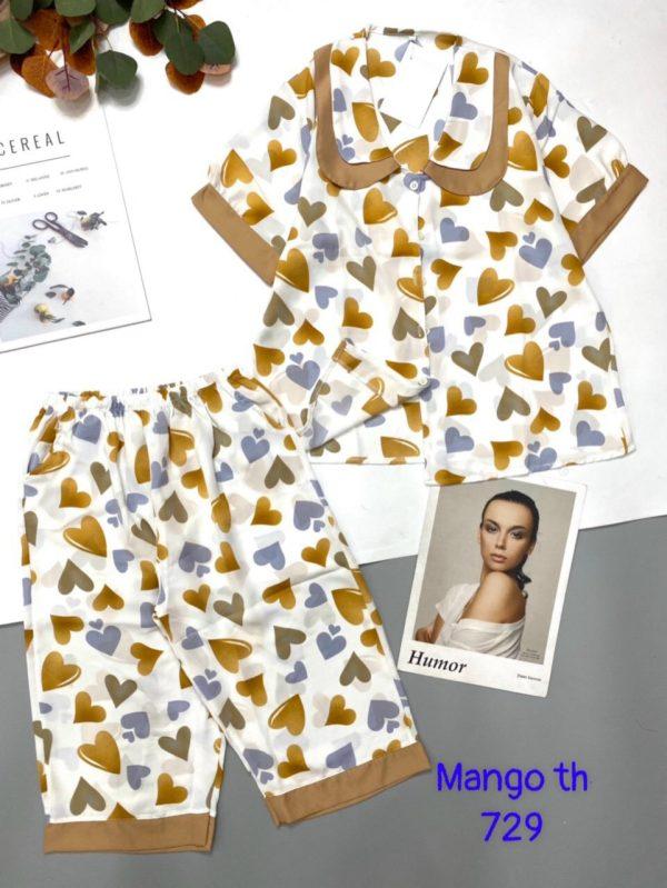 Đồ bộ nữ pijama quần lỡ vải mango - DB189