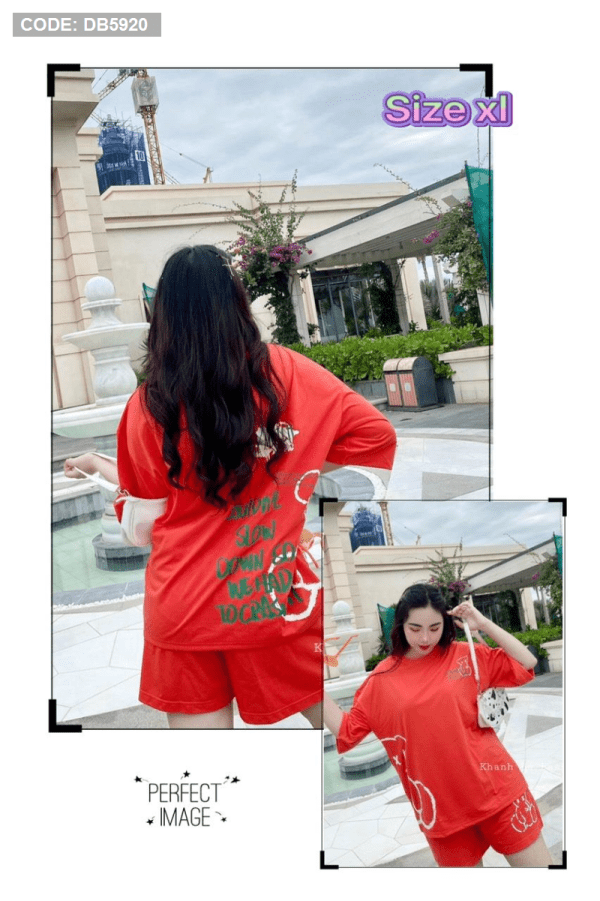 Đồ bộ nữ quần đùi thun cotton Khánh La Fashion - DB5920
