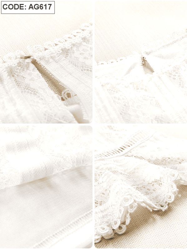 Xưởng sỉ áo nữ màu trắng viền ren vải thun đũi