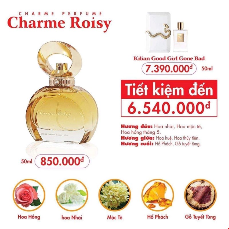 Nước hoa Nữ Charme Roisy 50ml chính hãng