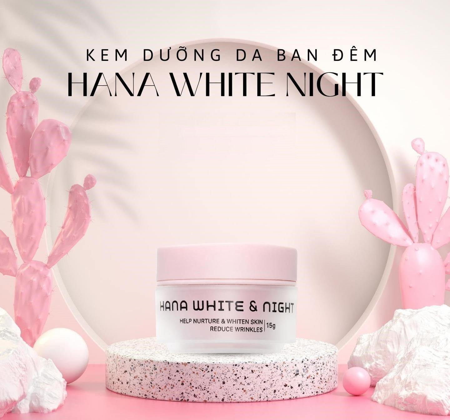 Kem dưỡng trắng da ban đêm Hanayuki - Hana White & Night