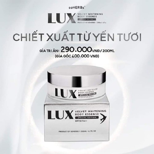 Kem body Lux tinh chất yến khuấy động thị trường